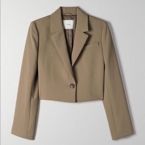 Aritzia La Paz Cropped Blazer, Pine Cone, Size M